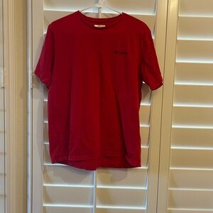 Columbia Red Short Sleeve Tee Casual Comfort